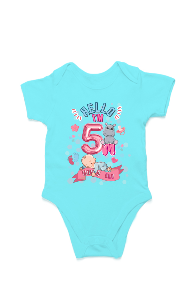 Adorable Baby Milestone Rompers | 5 Months old | Soft & Comfy Cotton