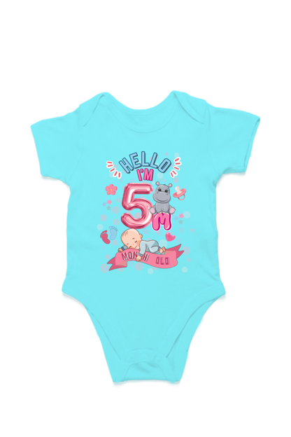 Adorable Baby Milestone Rompers | 5 Months old | Soft & Comfy Cotton