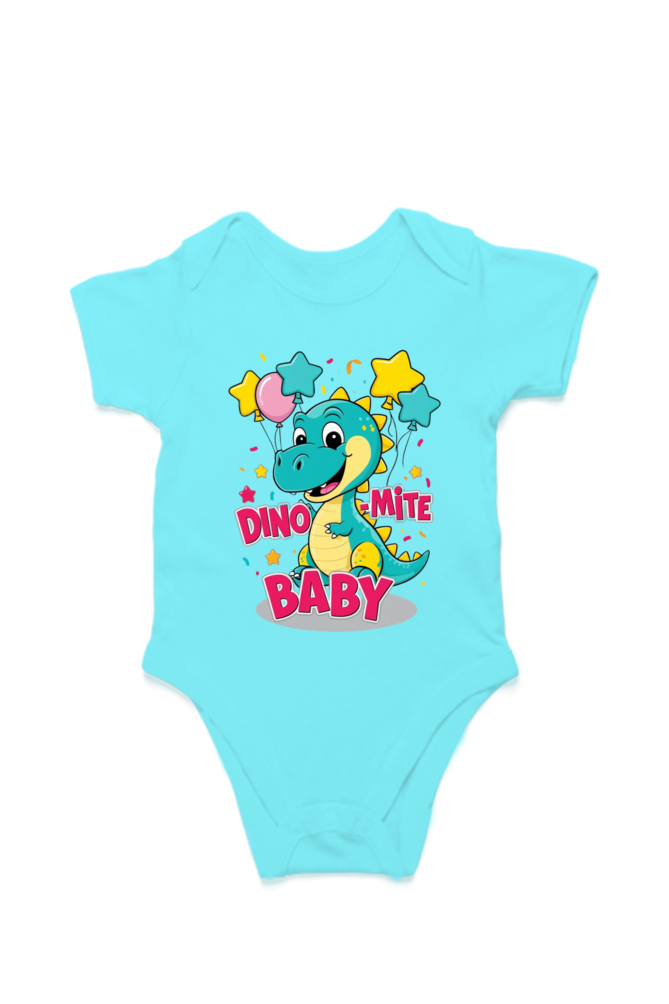 Baby Dinosaur Romper - 'Dino-Mite Baby' Design | Soft Cotton Toddler T-Shirt
