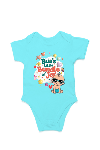 Adorable Bua-Themed Cotton Baby Romper – Custom-Made for Comfort and Style