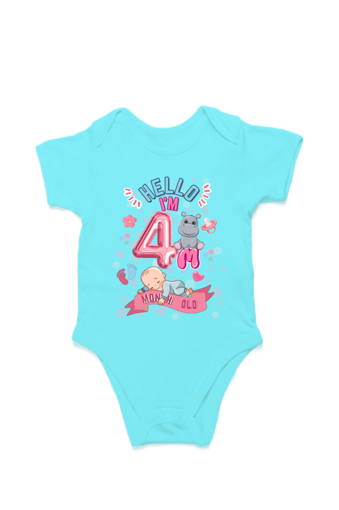 Adorable Baby Milestone Rompers | 4 Months Old | Soft & Comfy Cotton