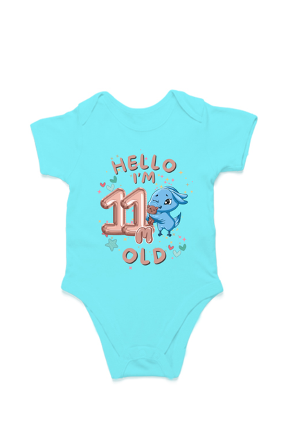 Adorable Baby Milestone Rompers | 11 months old |  Soft & Comfy Cotton - Unisex