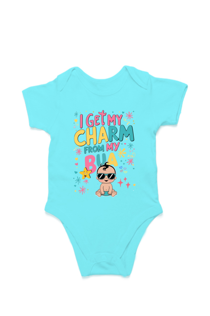 Adorable Bua-Themed Cotton Baby Romper – Custom-Made for Comfort and Style