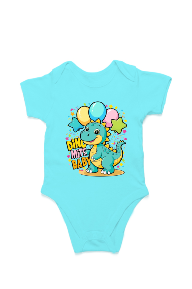 Baby Dinosaur Romper - 'Dino-Mite Baby' Design | Soft Cotton Toddler T-Shirt (Unisex)