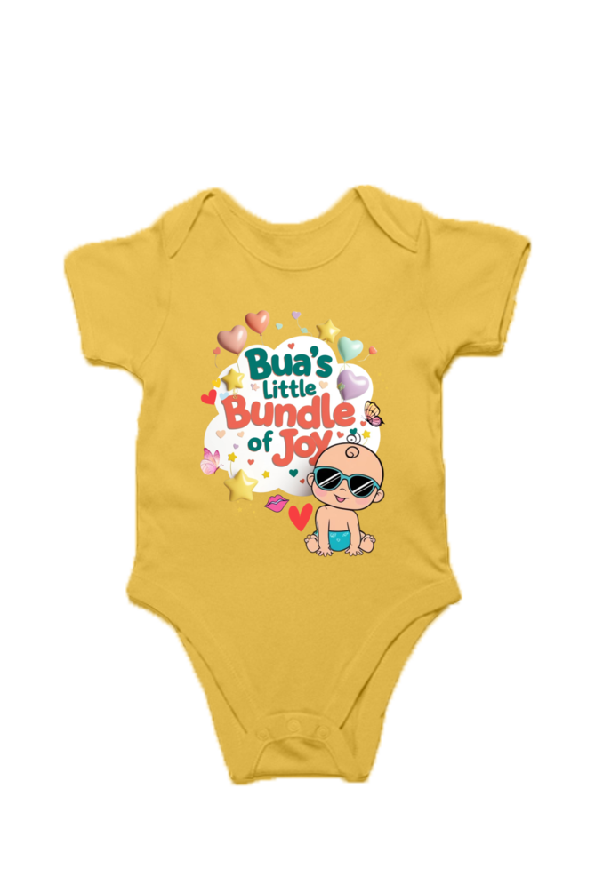 Adorable Bua-Themed Cotton Baby Romper – Custom-Made for Comfort and Style