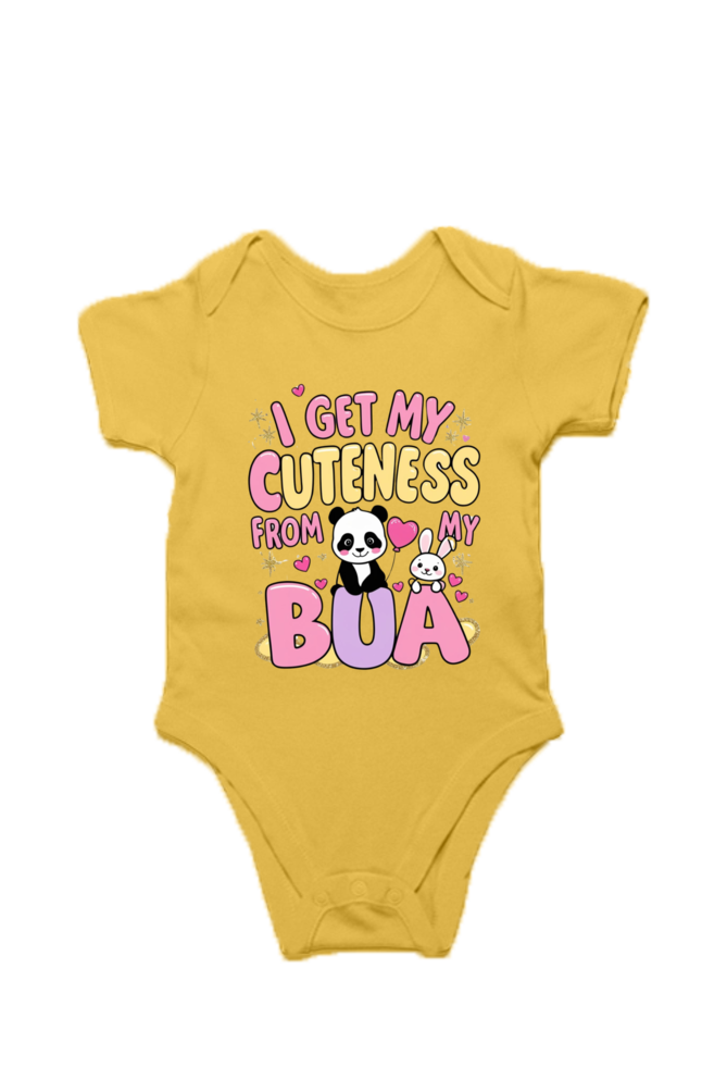 Adorable Bua-Themed Cotton Baby Romper – Custom-Made for Comfort and Style