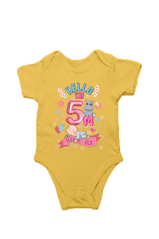 Adorable Baby Milestone Rompers | 5 Months old | Soft & Comfy Cotton
