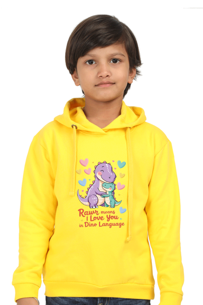Baby Dinosaur Sweatshirt Hoodie - 'Dino-Love' Design | Soft Cotton Hoodie |Unisex
