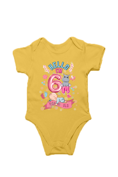 Adorable Baby Milestone Rompers | 6 Months old | Soft & Comfy Cotton