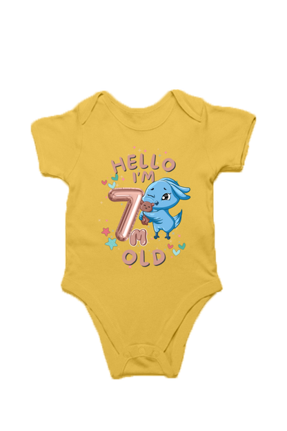 Adorable Baby Milestone Rompers | 7 months old | Soft & Comfy Cotton