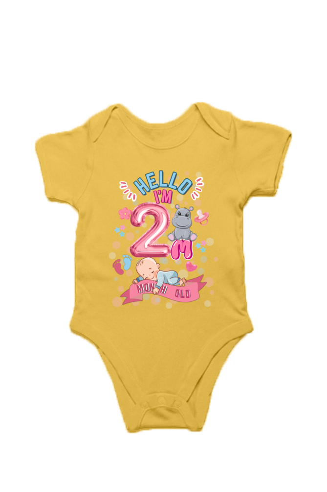Adorable Baby Milestone Rompers | 2 months old |  Soft & Comfy Cotton