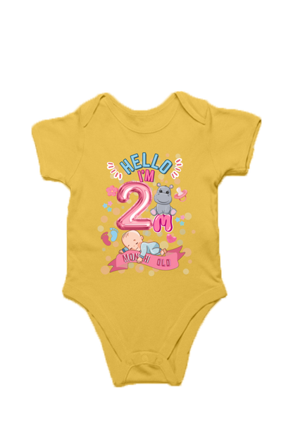 Adorable Baby Milestone Rompers | 2 months old |  Soft & Comfy Cotton