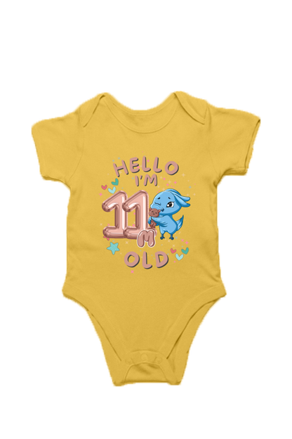Adorable Baby Milestone Rompers | 11 months old |  Soft & Comfy Cotton - Unisex