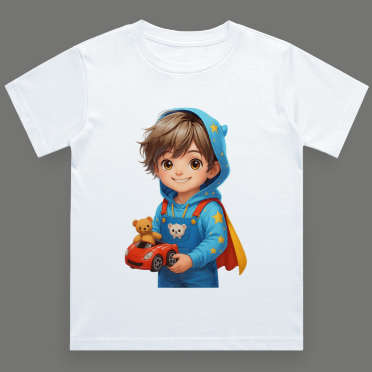 Cute Anime Boy's Crew Neck T-Shirt