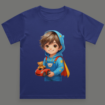 Cute Anime Boy's Crew Neck T-Shirt
