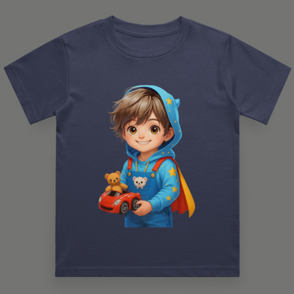 Cute Anime Boy's Crew Neck T-Shirt