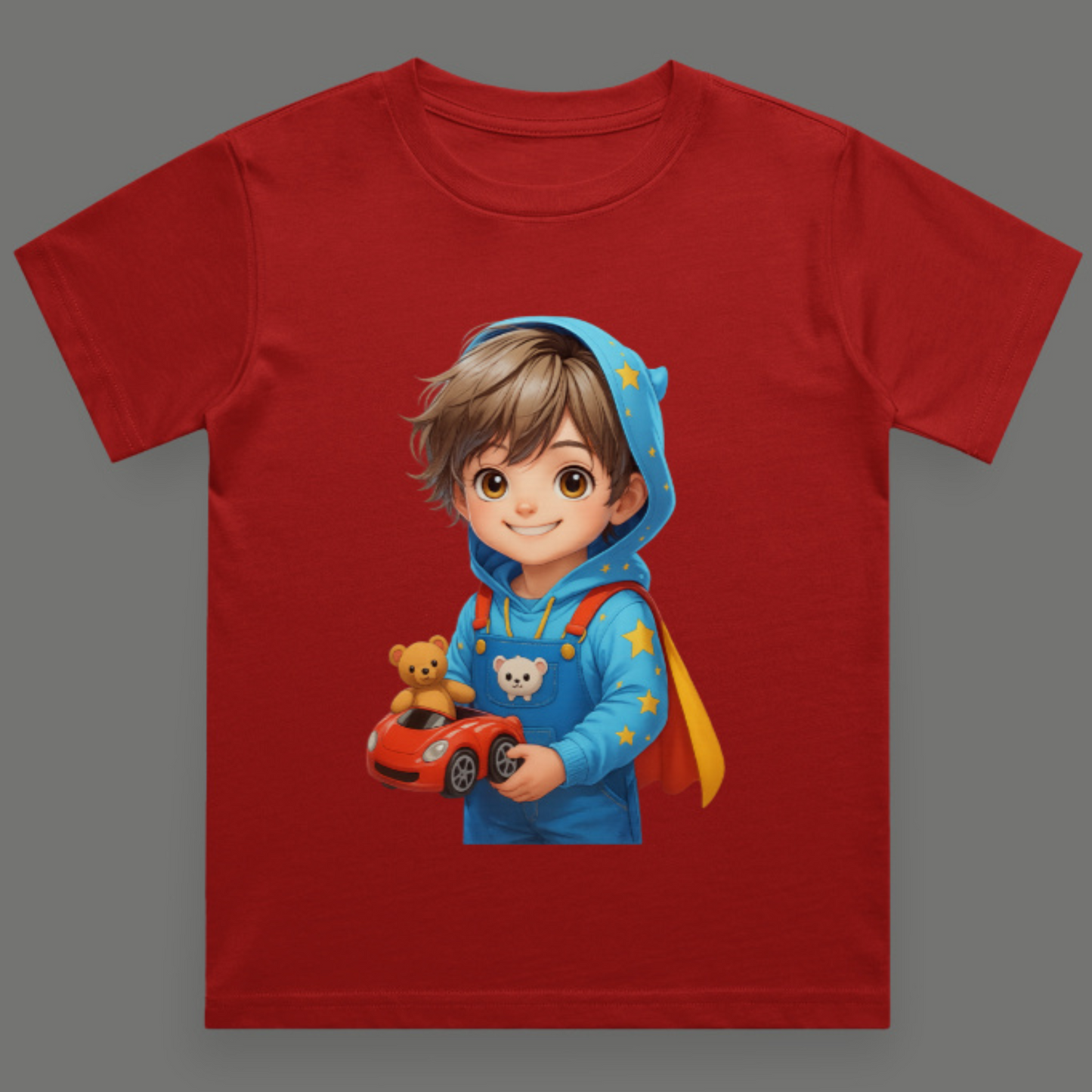 Cute Anime Boy's Crew Neck T-Shirt