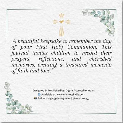 First Holy Communion Journal – Softcover Keepsake (8 x 8”, 30 Pages)