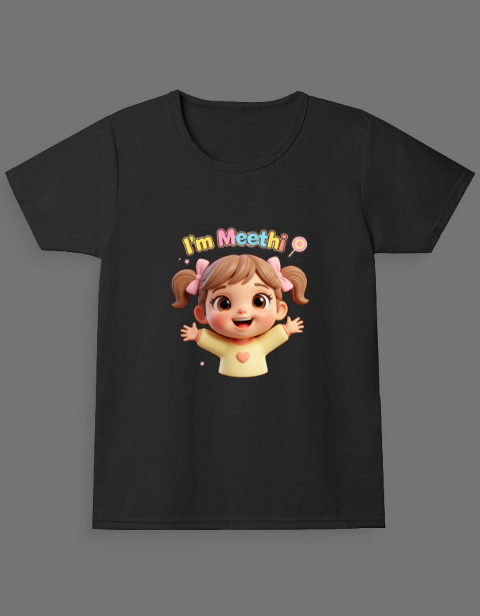 Twin Girl Tees – "I’m Meethi" & "I'm Namkeen" - Black