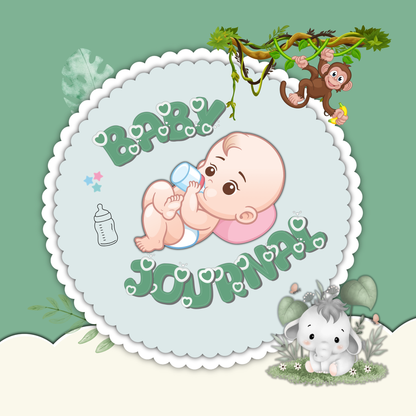 Jungle Theme Baby Memory Book – From Pregnancy to 1st Birthday (Unisex)