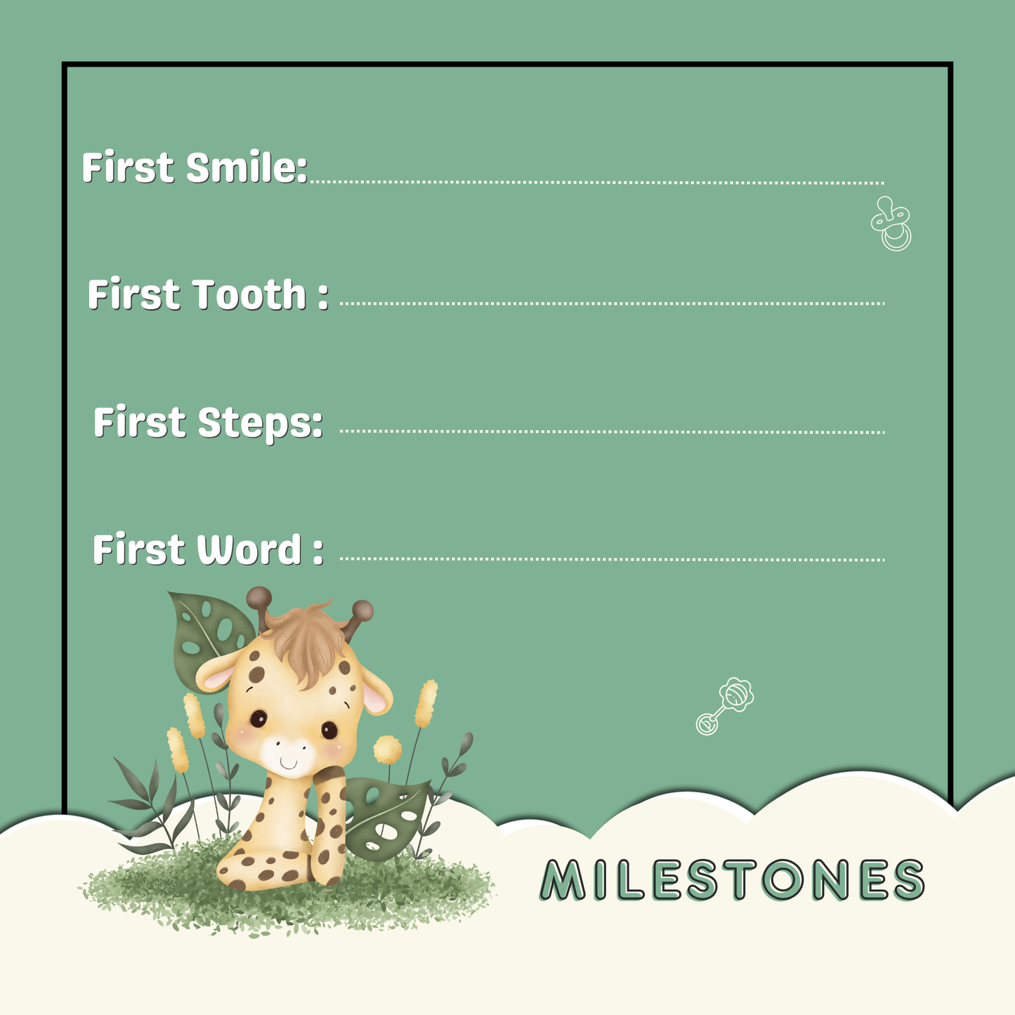 Jungle Theme Baby Memory Book – From Pregnancy to 1st Birthday (Unisex)