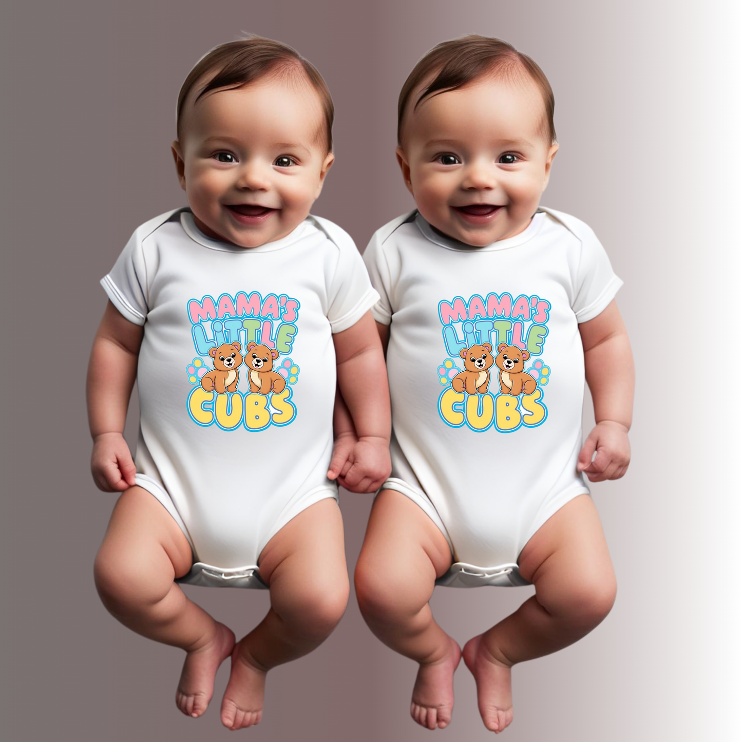 Mama’s Little Cubs Baby Twin Romper - Unisex