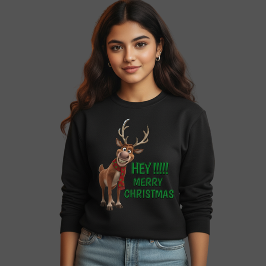 Hey Merry Christmas | Unisex Sweatshirt - Adult