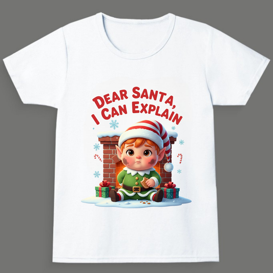 Dear Santa, I Can Explain - Unisex Crew Neck T-Shirt