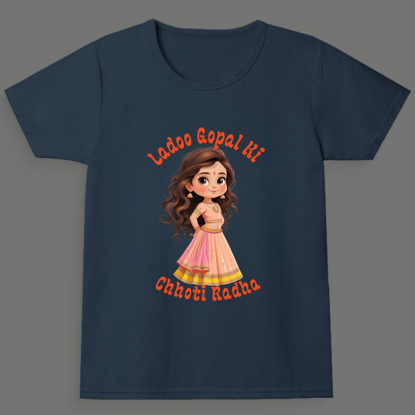 Ladoo Gopal Ki Chhoti Radha - Crew Neck T-Shirt
