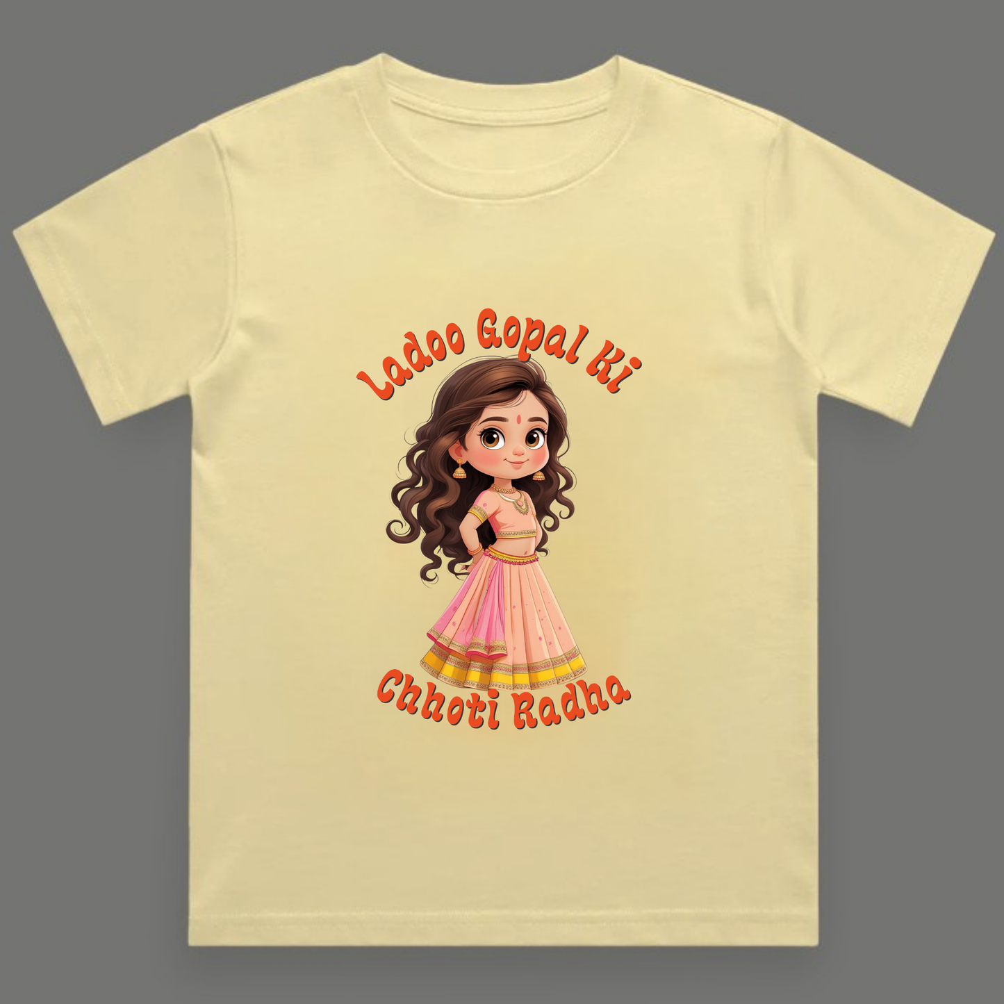 Ladoo Gopal Ki Chhoti Radha - Crew Neck T-Shirt