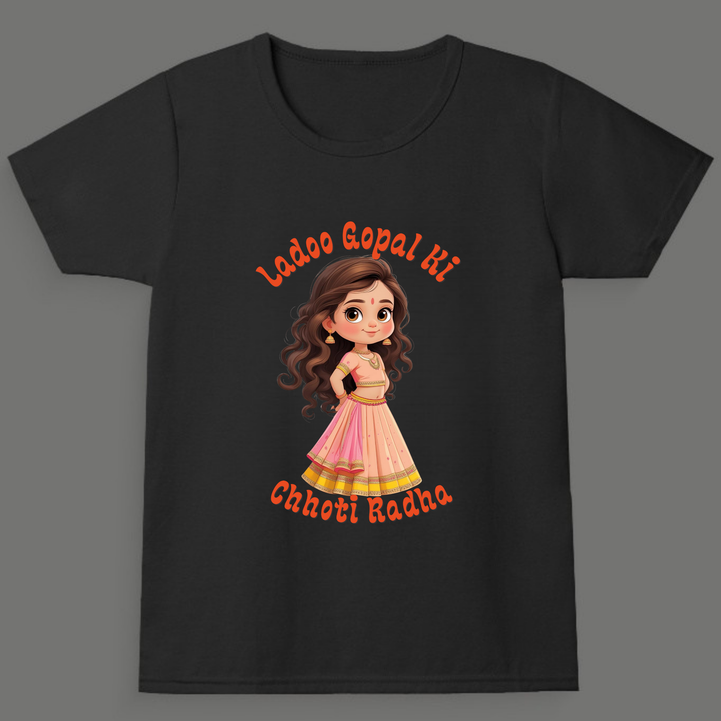 Ladoo Gopal Ki Chhoti Radha - Crew Neck T-Shirt