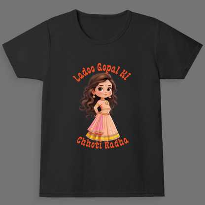 Ladoo Gopal Ki Chhoti Radha - Crew Neck T-Shirt