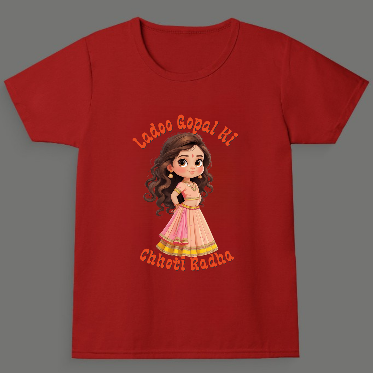 Ladoo Gopal Ki Chhoti Radha - Crew Neck T-Shirt