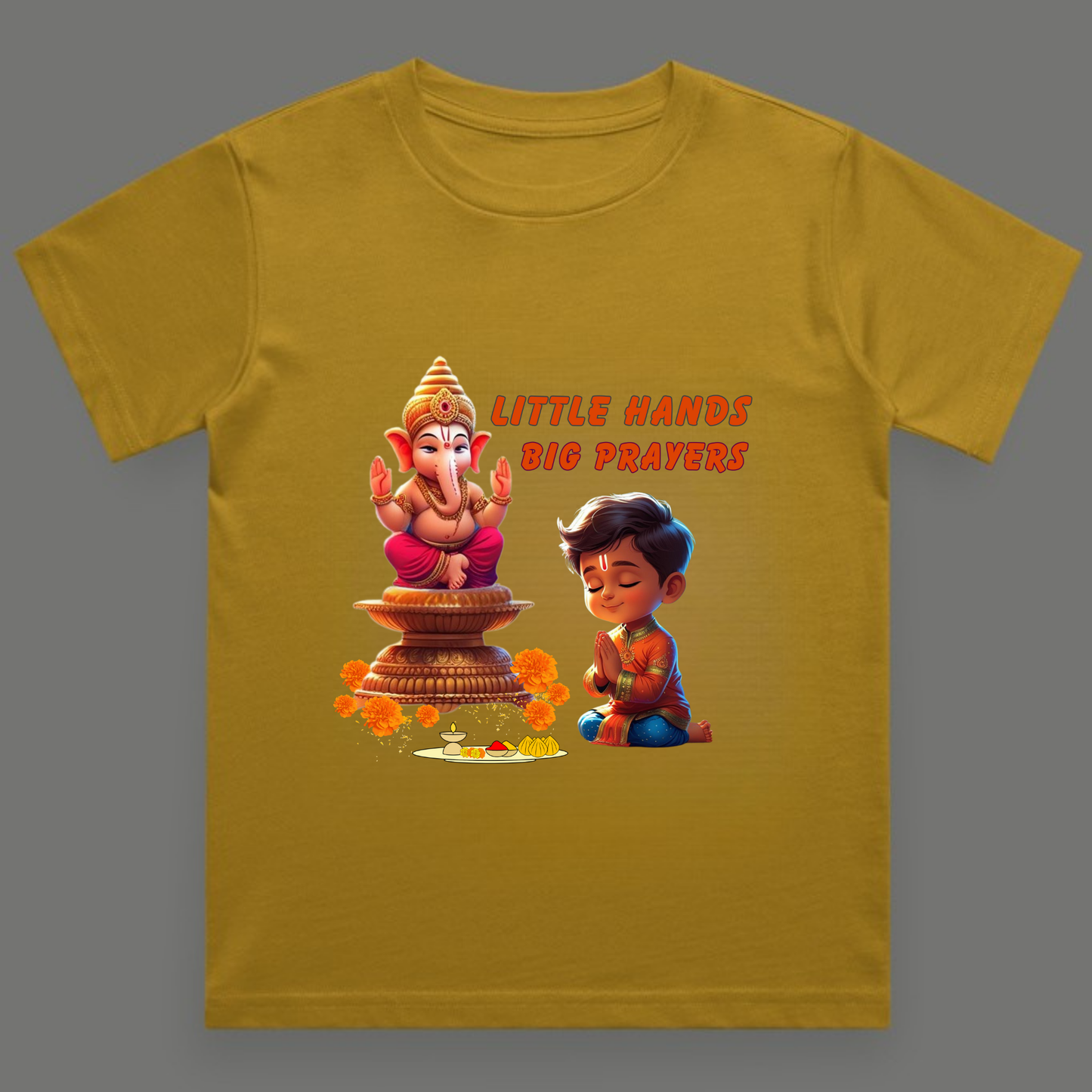 Little Hands, Big Prayers - Crew Neck T-Shirt