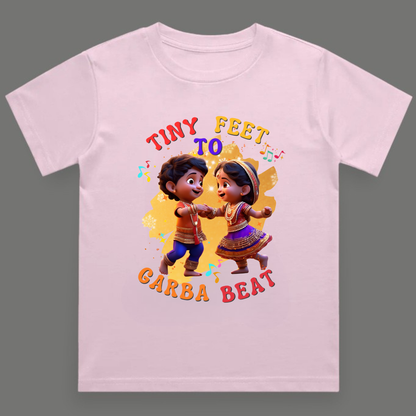 Tiny Feet to Garba Beat | Navratri Toddler T-Shirt | Unisex Festive Cotton Tee