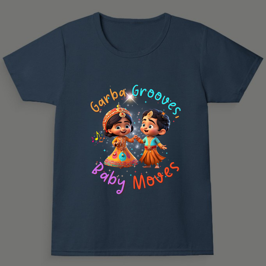 Garba Grooves, Baby Moves | Navratri Toddler T-Shirt | Unisex Cotton Festive Tee