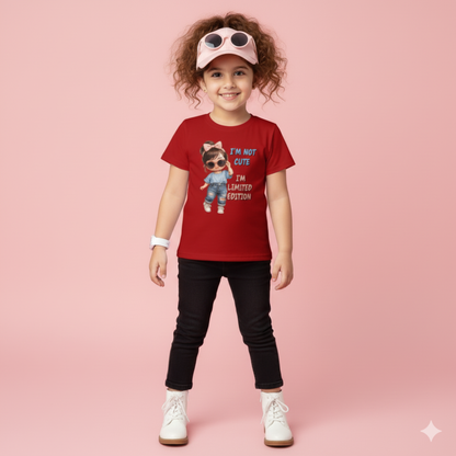 I’m Not Cute, I’m Limited Edition - Girl's Crew Neck T-Shirt