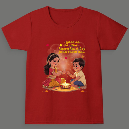 Pyaar Ka Bandhan Toddler Tee - Boy's Crew Neck T-Shirt