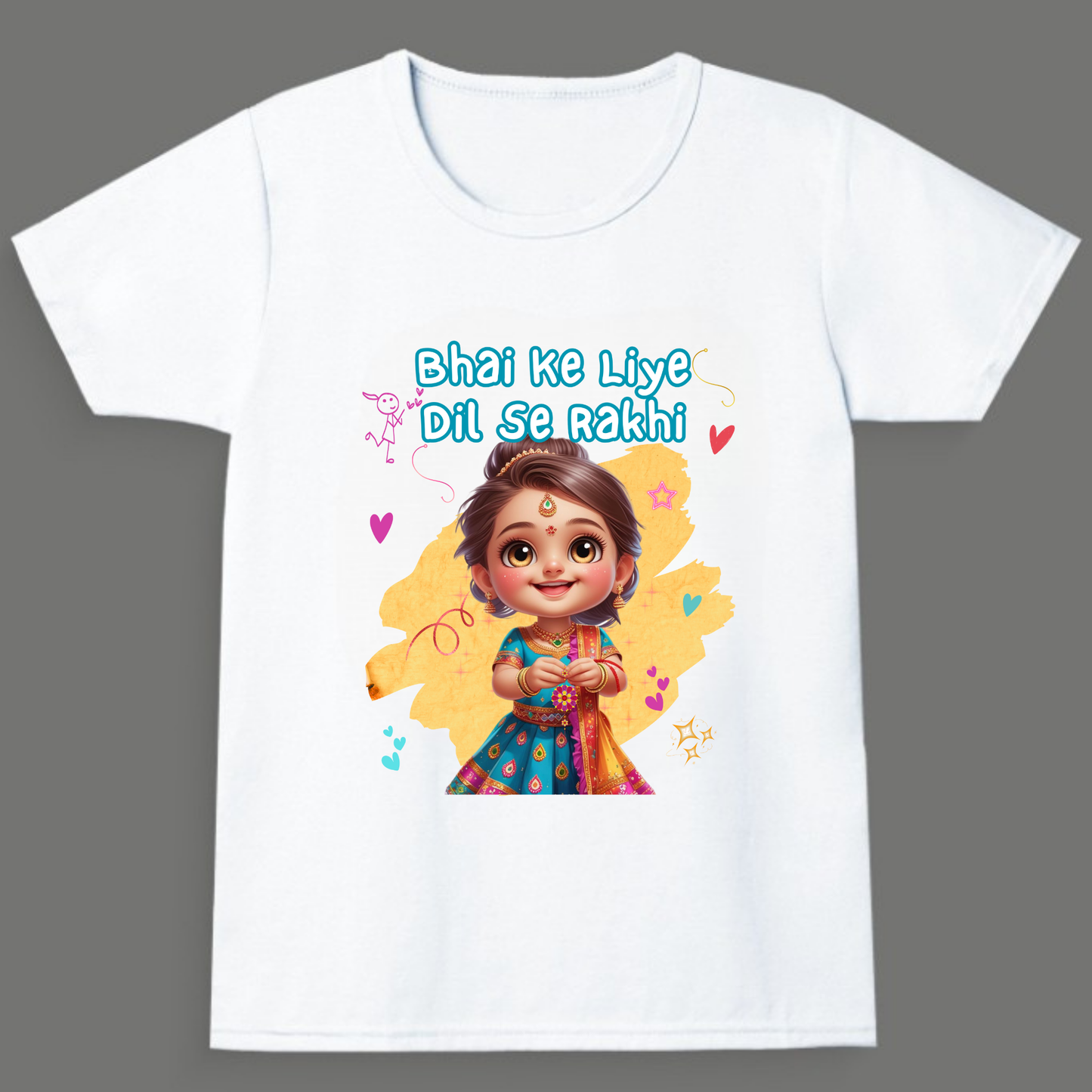 Bhai Ke Liye, Dil Se Rakhi – Girl's Crew Neck T-Shirt