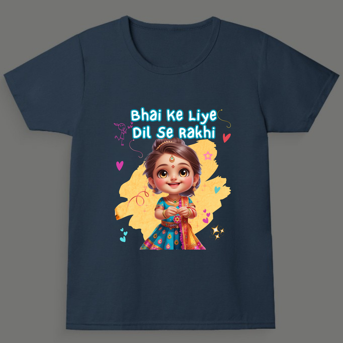 Bhai Ke Liye, Dil Se Rakhi – Girl's Crew Neck T-Shirt