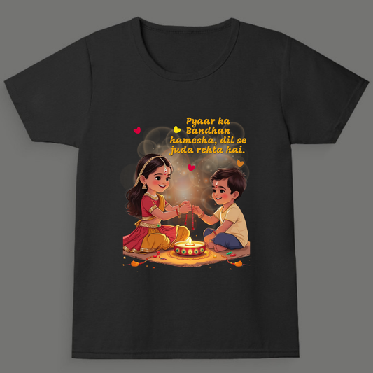 Pyaar Ka Bandhan Toddler Tee - Boy's Crew Neck T-Shirt