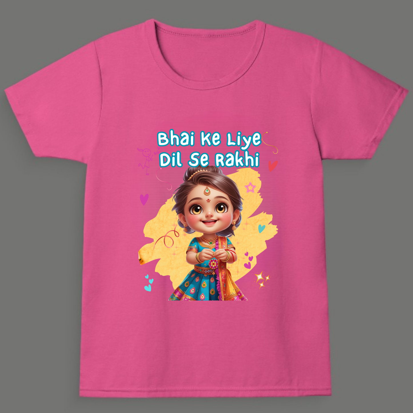 Bhai Ke Liye, Dil Se Rakhi – Girl's Crew Neck T-Shirt