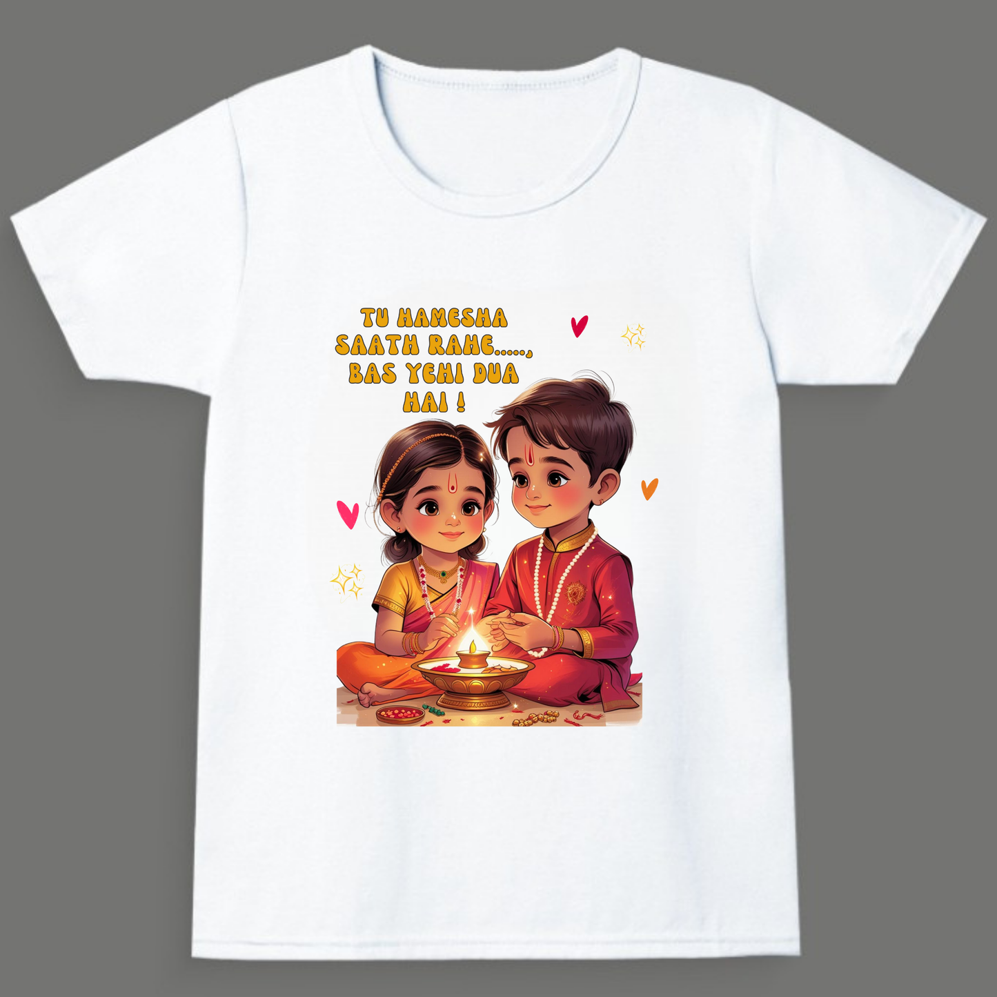 Tu Hamesha Saath Rahe Toddler Tee - Girl's Crew Neck T-Shirt