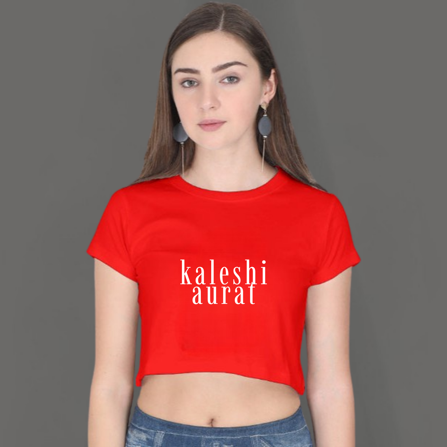 🔥 Kaleshi Aurat – Statement Crop Top for the Not-So-Mini You!