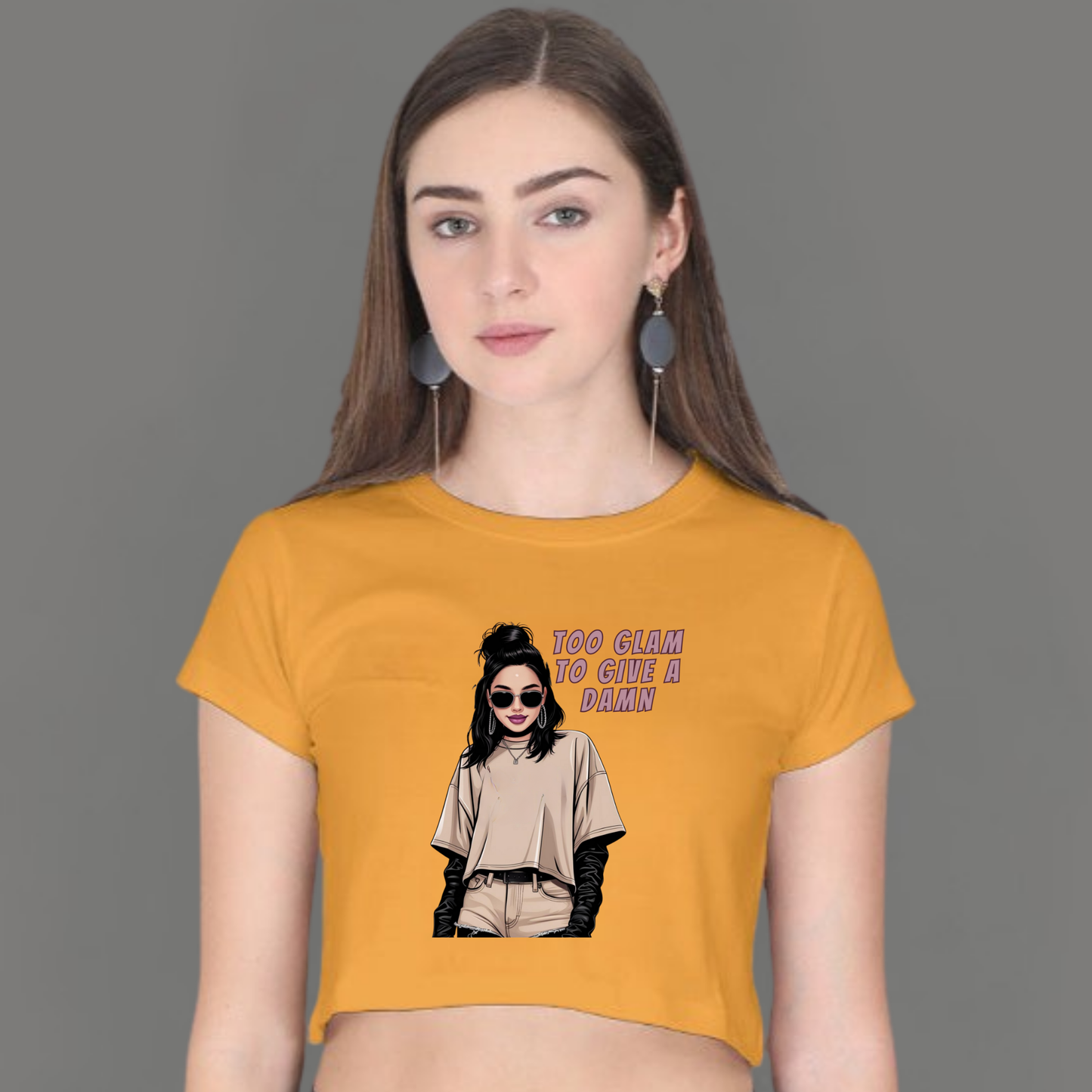 Too Glam to Give a Damn – Crop Top for the Glow-Getters