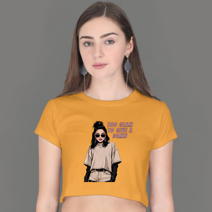 Too Glam to Give a Damn – Crop Top for the Glow-Getters
