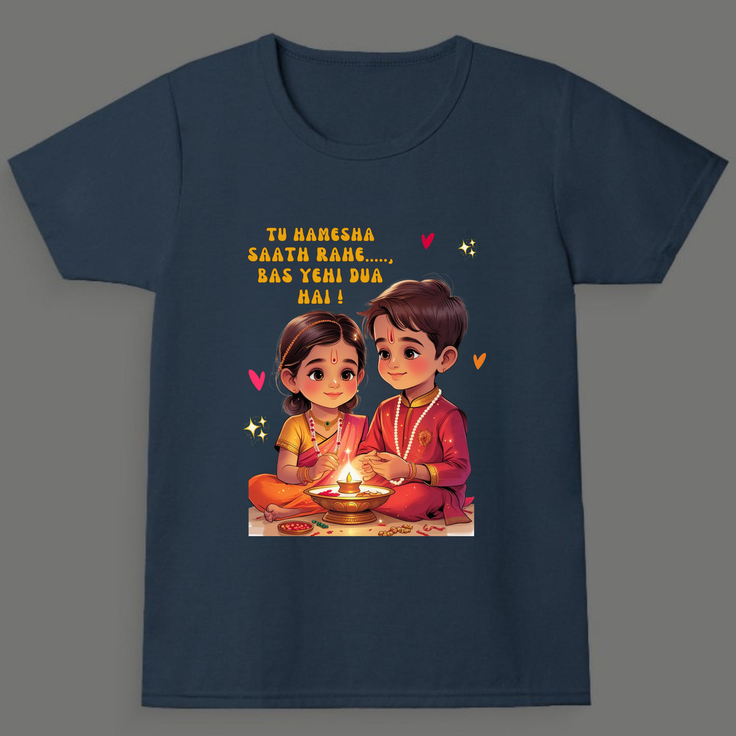 Tu Hamesha Saath Rahe Toddler Tee - Girl's Crew Neck T-Shirt