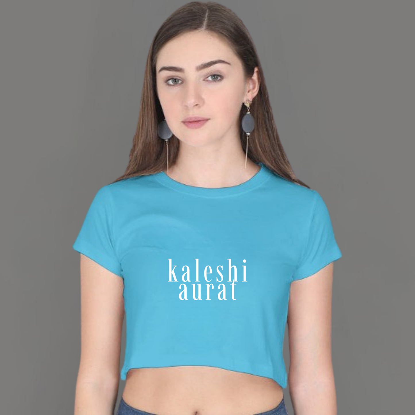 🔥 Kaleshi Aurat – Statement Crop Top for the Not-So-Mini You!
