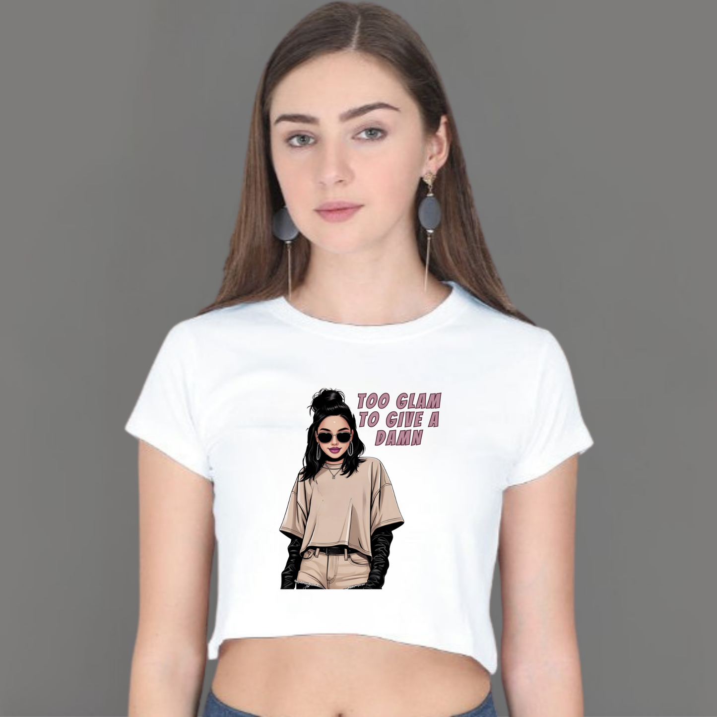 Too Glam to Give a Damn – Crop Top for the Glow-Getters
