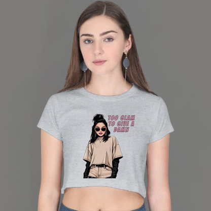 Too Glam to Give a Damn – Crop Top for the Glow-Getters